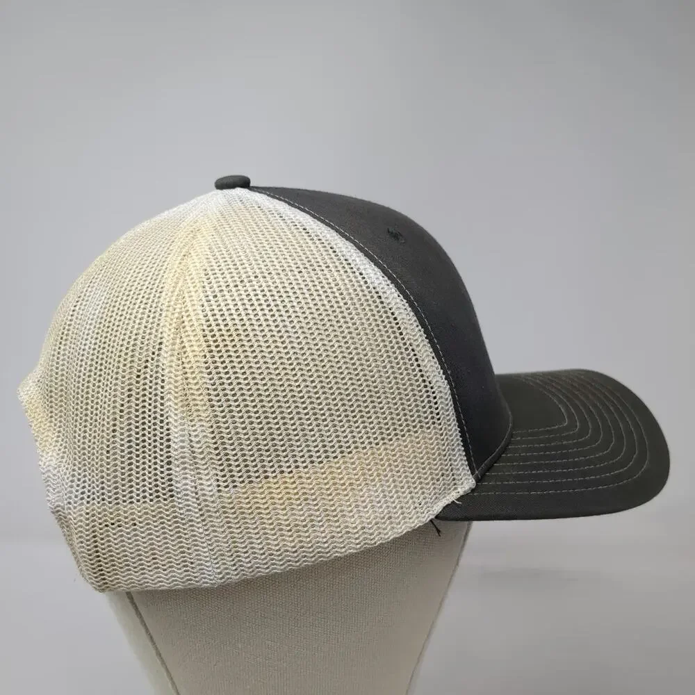 Richardson Trucker Hat Gray One Size Mesh Back Snapback JS Rae Embroidered Logo